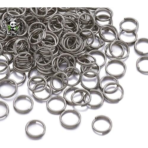 10g Jewelry Findings Original Color Double Loops Stainless Steel Jump Rings, 6x1.2mm about 162pcs