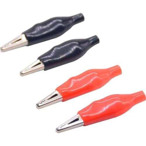10 Pcs/ lots small Insulation Boot Metal Alligator Clip Electric Test 28MM Lead colorful small crocodile clip Color random