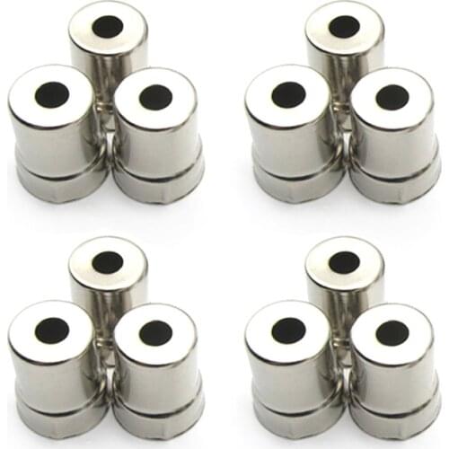 12Pcs/Lot Magnetron Steel Cap Microwave Oven Replacement Large Round Hole Silver Tone Home Kitchen Appliance Parts Accessories