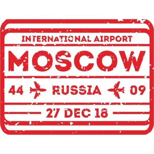 13cm x 9.9cm For Moscow Cit Visa Stamp Repair Car Sticker Car Decoration Decal Graffiti Waterproof Decoration
