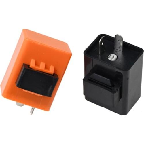 2-Pin Motorcycle Car Flasher Speed Adjustable LED Turn Signal Hazard Warn Hyper Flash 12V Direct Replacement Flasher Relay