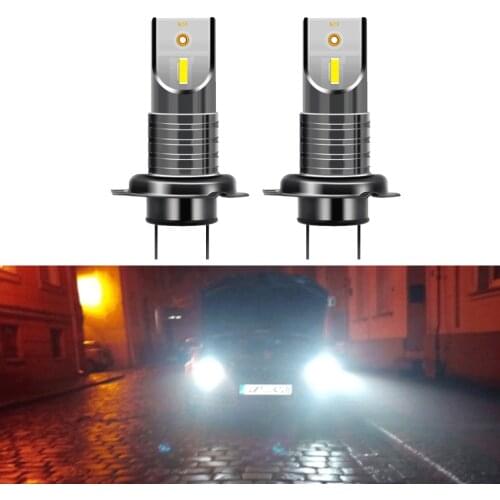 2X H7 LED Canbus CSP Chip Lights for Car 55W Bulb 6000K Diode Lamps Super Bright Headlight for Automobile 26000LM Night Daylight