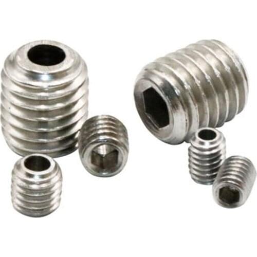 2pcs M8 stainless steel Allen tight valve core hollow screw hex socket grup pass hole lamp bolt 4mm aperture 8mm-20mm long