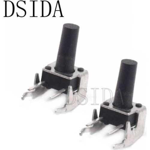 20Pcs Momentary Tactile Tact Push Button Switch 6*6*12mm Right Angle With stent 6x6x12mm Tact switch ON/OFF For PCB
