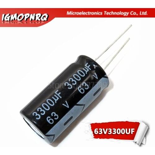 5pcs electrolytic capacitor 63V3300UF volume 3300UF 63V 18*35MM