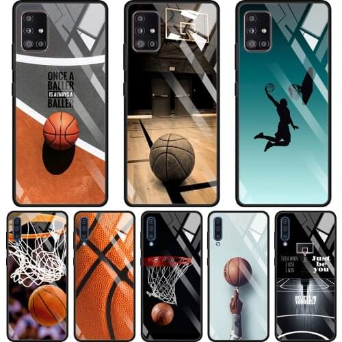Tempered Glass Cover For Samsung Galaxy A51 A71 A91 A72 A52 A81 A41 A31 A21 A21s M51 M31 M21 Shell Basketball Basket Backboard