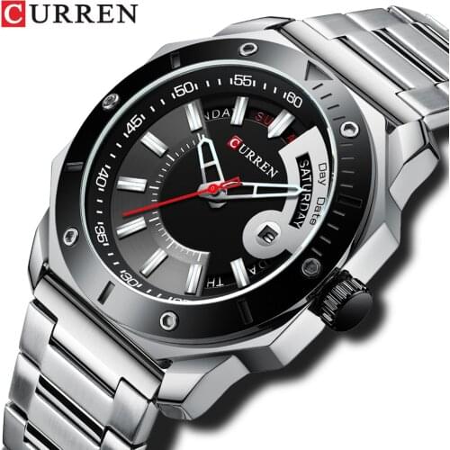 CURREN 2020 New Mens Watches with Stainless Steel Creative Mens Watches Casual Military Quartz Clock Relogio Masculino