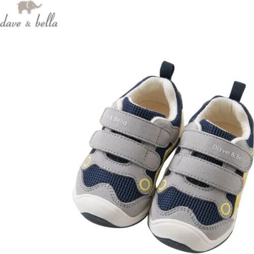 DB15538 Dave Bella autumn baby boys fashion letter patchwrok shoes new born boy casual shoes