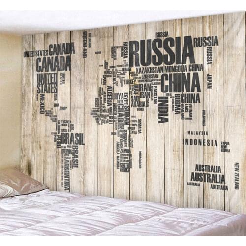 Wooden Board map Leaves Printed Large Wall Tapestry Cheap Hippie Wall Hanging Bohemian Wall Tapestries Mandala Wall Art Decor
