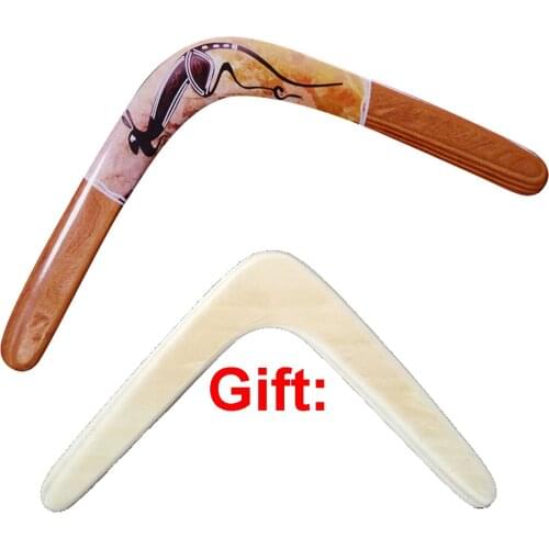 Kangaroo Handmade Wooden Boomerang Fun Outdoor Game Sports Throw and Catch Flying Disc for Kids Men Women Camping