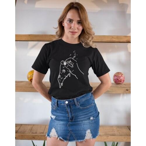 Pizza And Joints T-shirt Funny Unisex Short Sleeve Hipster Graphic Tee Shirt Top Casual Women Grunge Summer Black Tshirt Femme
