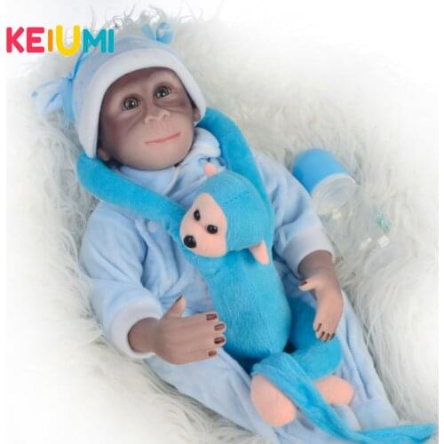 Reborn Baby Doll 19 inch Lifelike Monkey Design Infant Educational Beautiful Toys Kids Playmate Cute Bebe Reborn