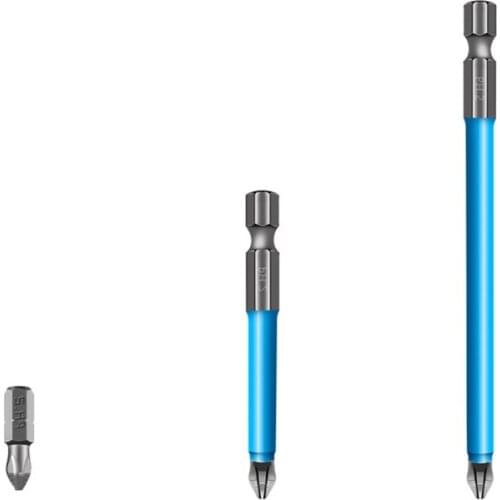 M89B S2 Alloy Steel Multi-purpose Cross Bit with Magnetic Blue Set Non-slip Tools Screwdriver Head Screw Installation