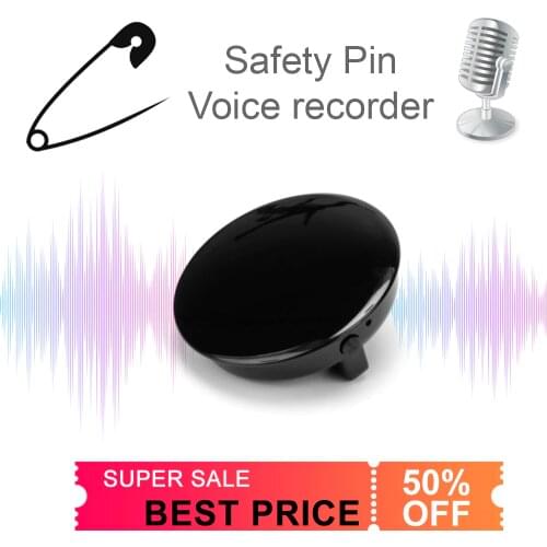 HD Noise Reduction Powerfull Mini Size Safety Pin Digital Voice Recorder HiFi MP3 Player Digital Audio Recorder