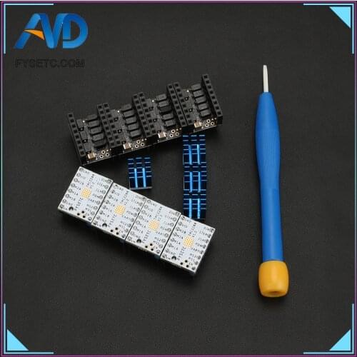 4sets Latest FYSETC TMC2208 V1.2 + Protector Freely Using UART Stepping Motor Mute Driver Stepstick Flying Wires Replace TMC2100