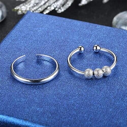 Fidget Peace Rings Spinner Open Rings for Anxiety Worry Rotatable Ring Relieving Stress Jewelry Gifts Ring for Women