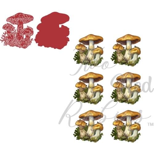 2021 NEW Arive Mushrooms Metal Cutting Dies Scrapbook Diary Decoration Stencil Embossing Template DIY Greeting Card Handmade