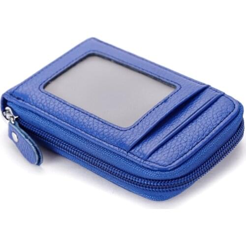 Wholesale Mens Genuine Leather Credit Card Holder /Case High Quality Business Card Holder Wallets Pillow Card Holder Purse