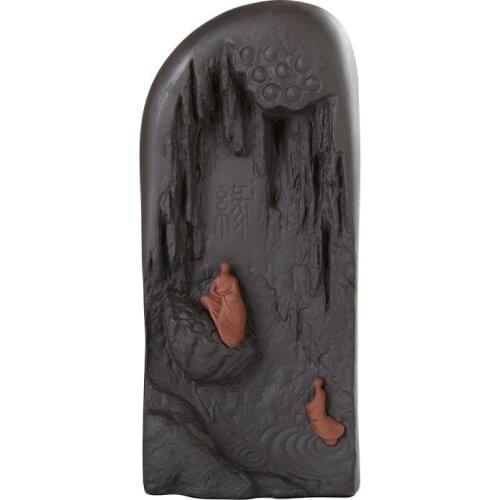 Buddha Mountain Shape Waterfall Backflow Incense Burner Censer Holder Aromatherapy Furnace Ceramic Ornaments Home Decoration