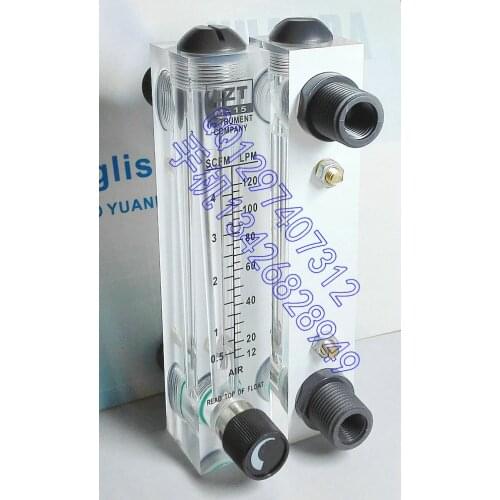Adjustable gas panel flowmeter LZT-15T air flow meter 12-120 LPM 0.5-4SCFM