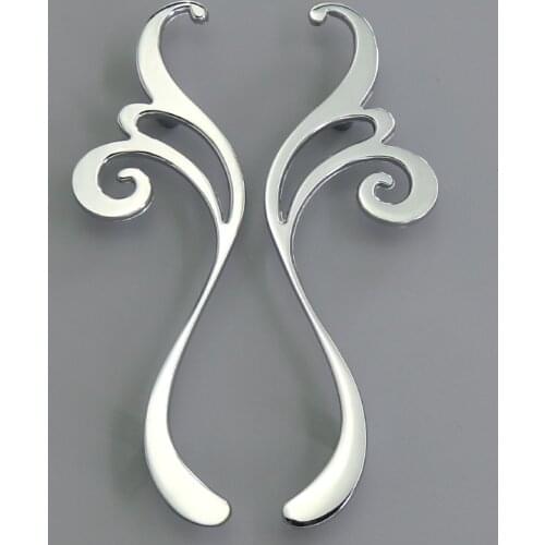 One Pair Modern Chrome Zinc alloy 96MM Furniture Handle Pull Kitchen Cabinets Pull Knob Drawer Wardrobe Cupboard Door handles