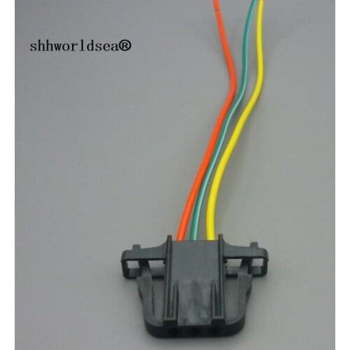 Shhworldsea 3 Pin 3B0972703 3B0 972 703 Auto Horn Socket 1.5 Automotive Wire Connector Door lamp Tail lights plug For VW Skoda