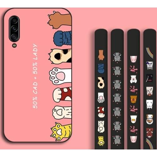 Silicone TPU Back Cover For Samsung Galaxy A51 A52 A60 M40S A70 F62 A80 Cute bear Side Pattern Case For Samsung A90 A91 A81