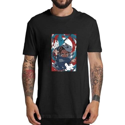 Anime Demon Slayer Graphic Tops Black Short Sleeve Fashion Harajuku Funny Graphic Kimetsu No Yaiba Printing T Shirt Cosplay