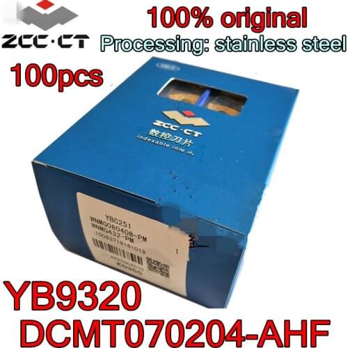 DCMT070204-AHF YB9320 100pcs 100% original Zcc.ct Carbide insert Processing: stainless steel