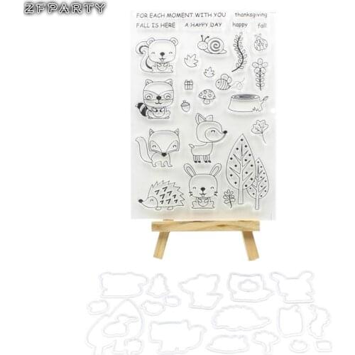 ZFPARTY Forest Animals Metal Cutting Dies or stamp for DIY Scrapbooking/photo album Decorative Embossing DIY Paper Card