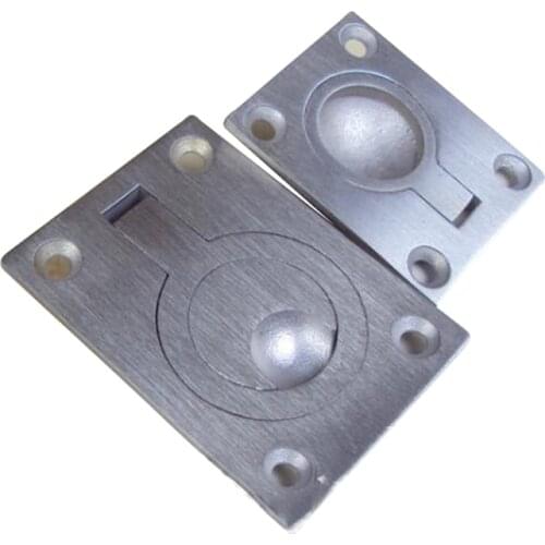 1pc Stainless Steel Large Pull Ring Concealed Handle Modern Minimalist Folding Handle