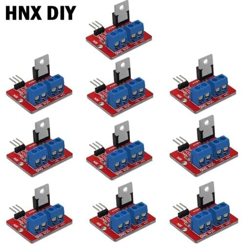 10pcs 0-24V IRF520 MOS Driver Module PWM Dimmer For MCU ARM Raspberry Pi IRF520 Top Mosfet Button PWM Dimming For Arduino