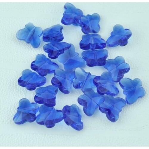 11x14mm Crystal Beads Faceted Butterfly Shape Loose beads in jewelry making blue color 500pcs Free Shipping