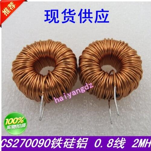 2pcs/CS270090 0.8 Line 2MH Iron silicon aluminum Annular inductance 27MM Magnetic ring inductors 6A Energy storage inductors