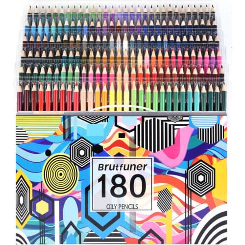 Aibelle 48/72/120/150/160/180 Professional Oil Color Pencil Set Watercolor Drawing colored pencils wood colour coloured pencils