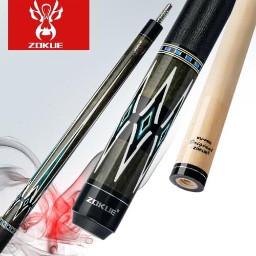 Original ZOKUE Billiard Cue Pool Cue Stick 3/8*8 Radial Featured Canadian Hard Maple 160cm 12.75mm Cue With Case For Tall Man