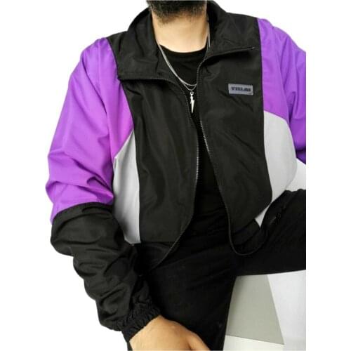 Unisex Oversize Retro Bomber Vintage Bomber Women Men Colorful Patterned Bomber Jacket Zipper Bomber 1970s Trend Bomber Jacket