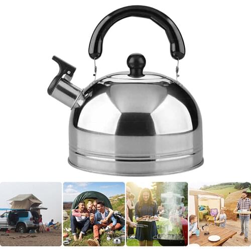 3L Stainless Steel Boil Water Kettle Bakelite Handle Pot Induction Cooker Kettle Kitchen Tools for BBQ