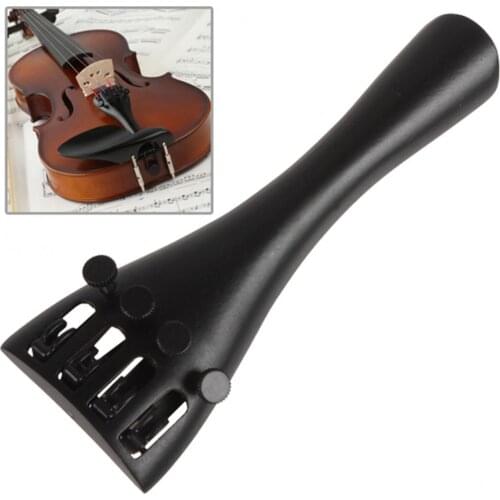 Black Aluminous Alloy Durable Violin Tail Piece 4/4 for Tone Tuning