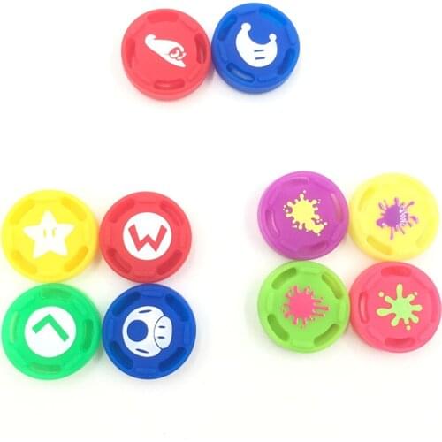 1SET Colorful For Splatoon 2 Analog Joystick Thumb Silicone Cover for Nintendo Switch Joy-Con