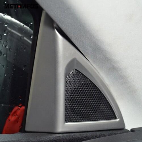 For Peugeot 3008 GT 2016-2018 2019 2020 Window Inside A Pillar Audio Speaker Loudspeaker Cover Trim Carbon Fiber Car Accessories