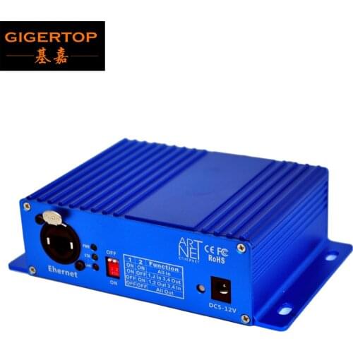 TIPTOP TP-D16 ArtNet-DMX4/8 Stage Light ArtNet/DMX Bi-Directional CONVERTER New Design 4 Female DMX Connector ARM Processor