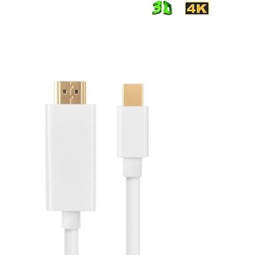 Thunderbolt Display Mini DP to HDMI Cable Male to Male Adapter for Macbook Pro Air Projector Camera TV Support 4K*2K 3D