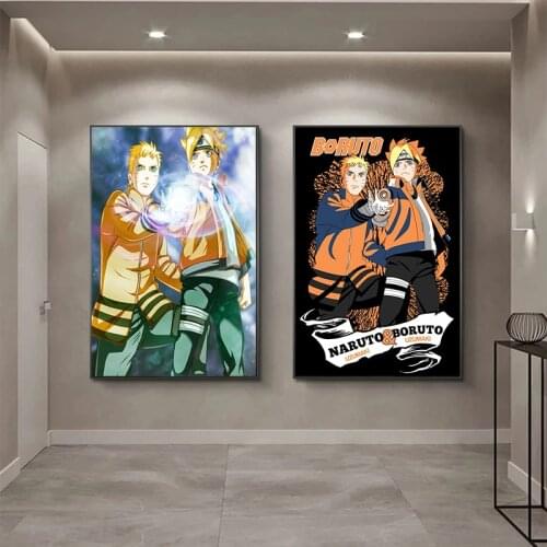 Japanese Anime Canvas Painting Naruto and Boruto Posters and Prints Wall Art Print Mural Pictures Kids Room Home Decor Cuadros