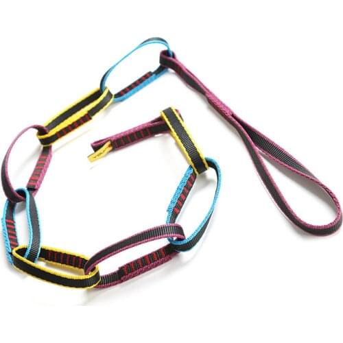 Outdoor Caving Rock Climbing Ring Rope Mountaineering Equipment Downhill Flat Ring Sling Anti-Wear Nylon Chain Rope Tool