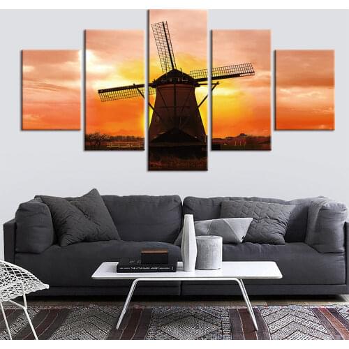 Wall Posters And Prints Wall Art Canvas Paintings Windmill lighthouse Art Wall Picture Home Decor