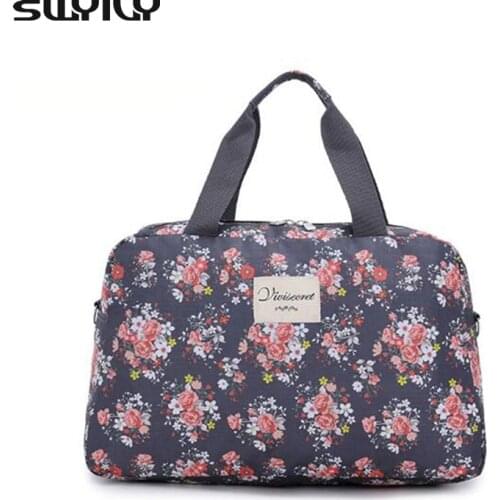 SWYIVY 2017 New Waterproof Gym Bag Multi-Functional Sports Bag Travel Bags Flower Printed Collapsible Bag Big Size