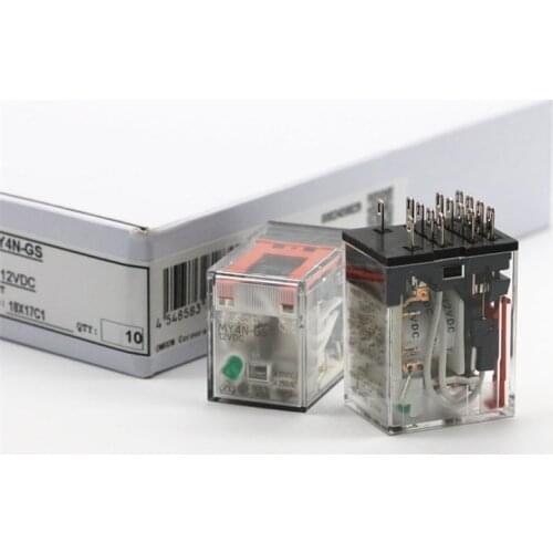 NEW intermediate 12V relay MY4N-GS 12VDC MY4N-GS-12VDC MY4NGS 12VDC DC12V 12V 3A 250VAC 14PIN