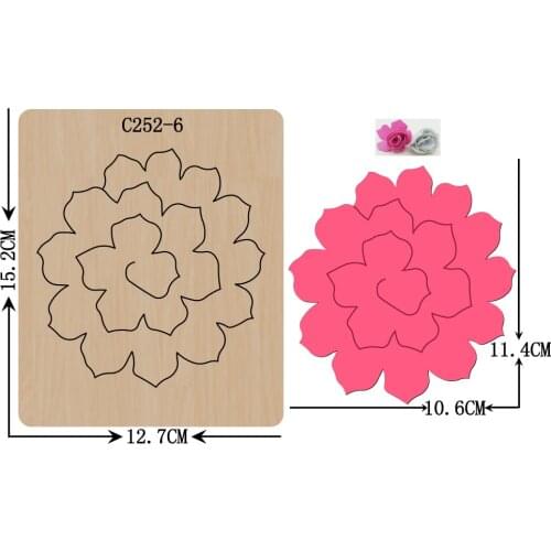 New Flowers Bow Wooden die Scrapbooking C-252-6 Cutting Dies
