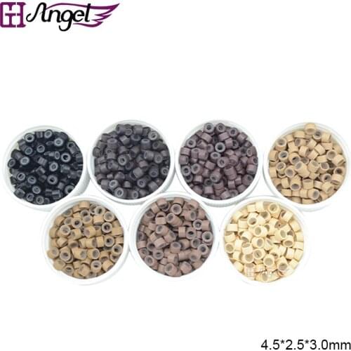 Wholesale 20*1000pcs/bottle 2.5mm Silicone Aluminium Micro Links/Rings Hair Beads For Hair Extensions Tools